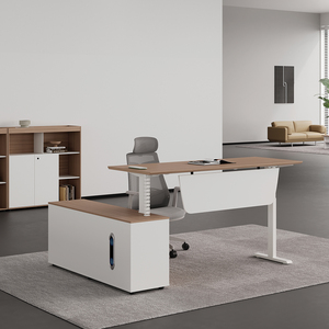 Minimalist Solid Wood Office Furniture Executive L Shaped Office Workstation Desk Executive Manager <b>Table</b> - Product Image 5