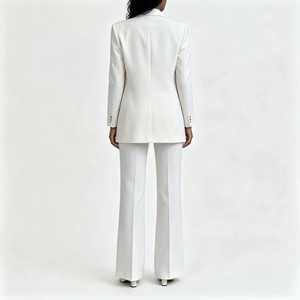Customizable Women's Double-breasted Suit and High-waisted Flared Trousers, Elegant Business Commuting <strong>Outfit</strong> for the Workplace - Product Image 3