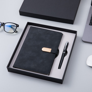 Gift Item Promotional Notebook Gift Box Set A5 Custom PU Leather Notebook With Pen Eco Friendly Notebook With Logo Customized