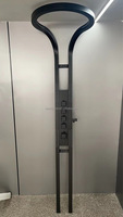 Deao 2023 Vente Chaude sur Tiktok Douche Murale Multifonctionnelle Noire avec Pomme de Douche Cascade et Pluie Système de Panneau