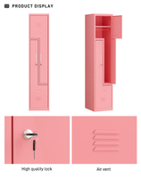 Casier en acier en forme de L, armoire de rangement en métal en forme de Z, casiers à 2 compartiments, serrure à clé, écologique, imperméable, pour salle de sport, école, bureau