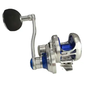 CROWNJUN Drum Reels RA200 mano sinistra acqua salata Slow Pitch Jigging mulinello in alto in metallo fondale barca da pesca lancio 20KG