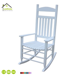 เก้าอี้โยกไม้ป็อปลาร์แข็งแรงทนทาน ประกอบด้วยมืออย่างประณีต เฟอร์นิเจอร์ตกแต่งบ้านสไตล์เรียบง่ายสำหรับห้องนอน เก้าอี้นั่งพักผ่อนเพื่อความสบาย - Product Image 3