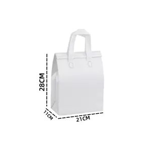 handbag takeout food non woven aluminum film cooling bag three dimensional non woven insulation bag