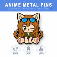 Épingles en métal d'anime, badges de dessin animé, boutons mignons, broches en métal, artisanat en métal, épingles en émail d'anime dur pour chemise, épingles de revers pour souvenir