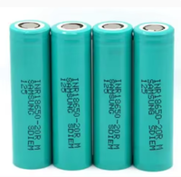 Batería de iones de litio Samsung modelo INR18650-20R 3.7V 2000mAh de alta descarga con cátodo de LiCoO2 líquido, 1200 ciclos, 0-50