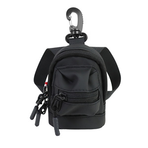 Mini Key Pouch Oxford Cloth Portable Outdoor Sports Accessory Bag Black Solid Color Lipstick Storage Case For Students - Product Image 1