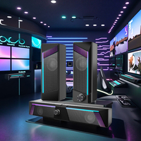Subwoofer Desktop RGB portabel, USB 2.0 Subwoofer untuk PC & Laptop SKD CKD Audio speaker komputer mendukung SKD CKD