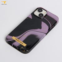 Coque de téléphone personnalisée en TPU avec motif IMD de luxe en marbre, nouvelle conception 2026, motif de champignon pour filles, personnalisation unie, finition brillante