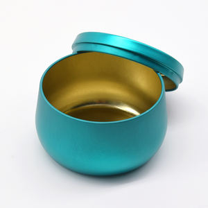 Vente en gros de 2oz 4oz 8oz Bougie <span class=keywords><strong>parfum</strong></span>ée de voyage vide ronde en métal noir <span class=keywords><strong>blanc</strong></span> <span class=keywords><strong>or</strong></span> avec cire de soja Boîte de conserve Conteneur de bougie avec couvercle - Product Image 3