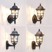 Applique murale extérieure étanche et antirouille, luminaire LED en forme de goutte d'eau, style vintage rétro