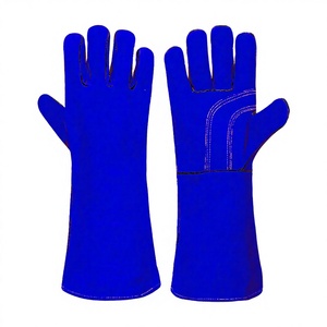 Gants de soudage en cuir de vachette de qualité supérieure - Doublure en coton résistant à la chaleur - Écologiques - Respirants - Protection contre les métaux fondus - Product Image 2