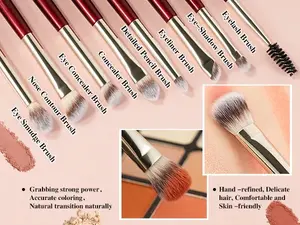 BEILI Set di Pennelli per Trucco <span class=keywords><strong>Professionale</strong></span> di Lusso, Kit Vegano per Ombretto, Correttore e Fondotinta - Product Image 5