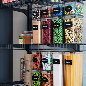 Nhà Máy Bán buôn 14 cái nắp rõ ràng nhựa ngũ cốc <span class=keywords><strong>container</strong></span> lưu trữ Set với máy rút - Product Image 2