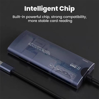 Lector de tarjetas 6 en 1 USB tipo C a SD TF CF MS M2 XD adaptador de lector de tarjetas USB C de alta velocidad lector de tarjetas de memoria para accesorios de ordenador portátil