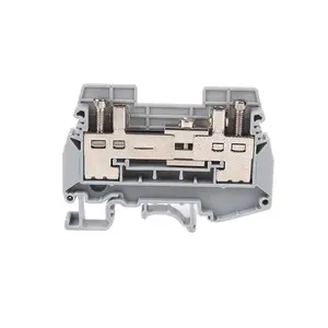 Factory Supply URTKS Test screw copper Din rail terminal block 6mm2 57A current Combined universal test terminal wire connector