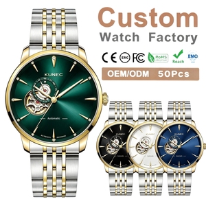 Reloj Mecánico Automático para Hombre con Logotipo Personalizado de Fábrica OEM, Acero Inoxidable 316L, Movimiento Esqueleto NH39, Reloj de Pulsera de Lujo, MOQ Bajo - Product Image 1