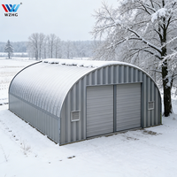 Bâtiment en acier préfabriqué Q355B à toit courbé pour le marché sibérien, abri pour équipement minier avec installation rapide