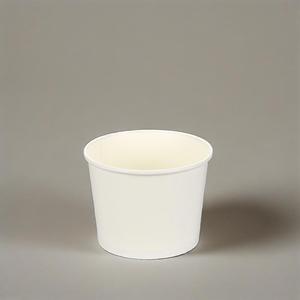 Baril de bouillie jetable en gros peut être imprimé LOGO blanc couleur papier seau à soupe bol en papier tasse - Product Image 1