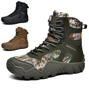 DFA1206 AS33-4 Camouflage noir kaki alpiniste <span class=keywords><strong>camping</strong></span> terrain chasse aventure en plein air Trekking chaussures respirant <span class=keywords><strong>Midi</strong></span> Jungl - Product Image 2