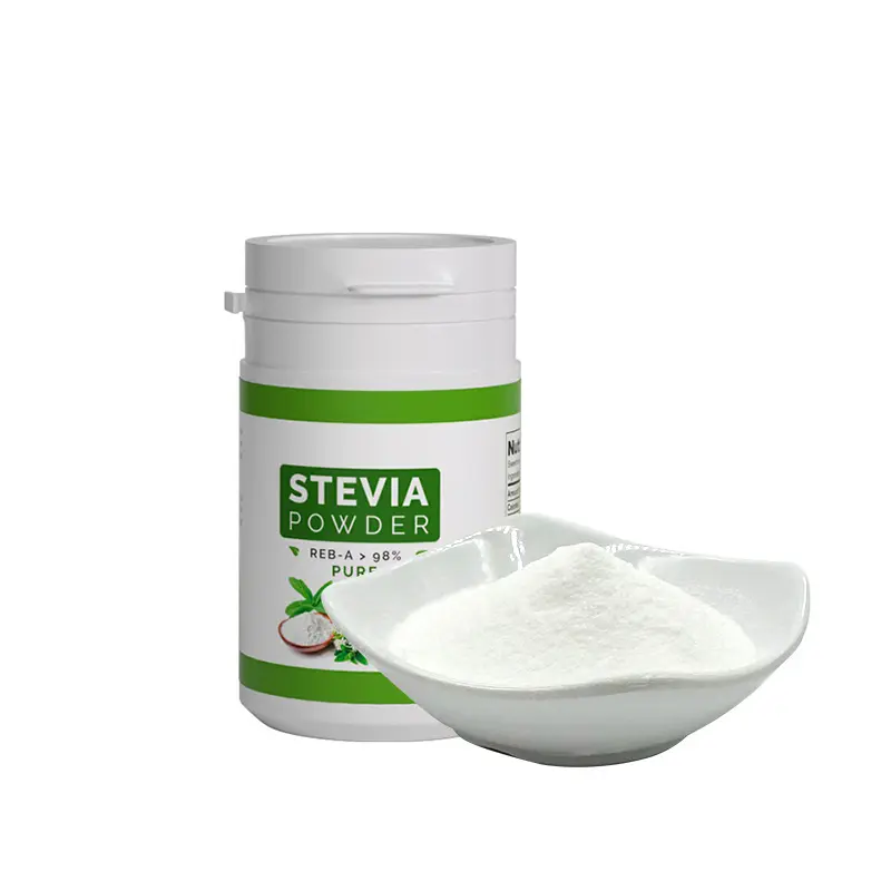 Dolcificante naturale Stevia Suger Keto Food a basse calorie estratto di foglie di Stevia essiccate organiche 95% 97% 98% 99% polvere di Stevia pura