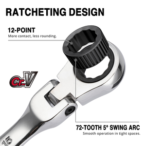 Xiaoyi Industrial-Grade <b>Ratchet</b> Wrench Multi-purpose Flexible Head Ratcheting <b>Spanner</b> Home Repair Tools Auto Repair - Product Image 2