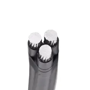 Free Sample 0.4kv xlpe insulated abc cable 3 phases aerial TRIPLEX aluminum cable
