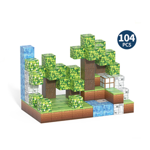 Venta al por mayor bloques magnéticos juguetes de construcción Mine World Magnet Cube <span class=keywords><strong>Set</strong></span> para niños de 3-4 años, 4-8 juguetes magnéticos para niños y niñas - Product Image 2