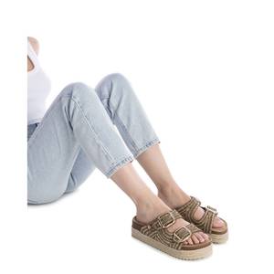 Pantoufles basses pour femmes Refresh, couleur taupe, taille 39, talon de 4,5 cm, pantoufles en fourrure tendance - Product Image 5