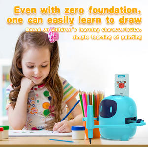 男の子の女の子の幼児のための楽しい学習援助100 ABSカードでロボットを描く子供のための教育絵画ロボットおもちゃ - Product Image 4