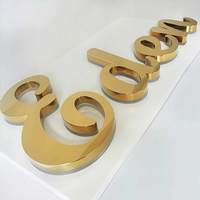 Lettres en relief personnalisées à canal inversé, enseigne rétroéclairée par LED 3D, cadre en acier inoxydable, panneau arrière en acrylique, enseigne publicitaire