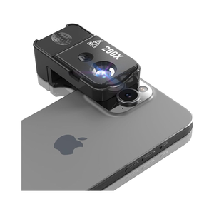 Siptree 200x LEDライト携帯電話顕微鏡CPLスマートフォンカメラポケット顕微鏡デジタル対応iPhoneサムスン - Product Image 2