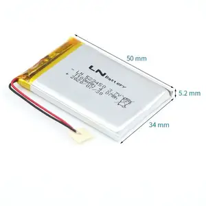 Vehicle Navigation Battery 523450 Polymer Lithium Battery 1100mah 503450 3.7 V Rechargeable Lithium Battery