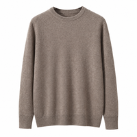 Pull en cachemire personnalisé pour homme, col rond, manches longues, tricot uni, décontracté, hiver, vente en gros