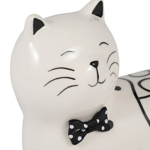 Statuetta di gatto in ceramica con design a spirale per decorazioni domestiche, scultura moderna per bagno, ufficio, soggiorno, mensola - Product Image 5