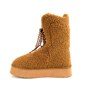 Bottes fourrées d'hiver respirantes à semelle épaisse et semelle crantée, doublées de shearling, plates, pour la neige et le froid, idéales pour l'automne et le <span class=keywords><strong>ski</strong></span>. - Product Image 1