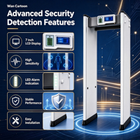 Portique de détection de métaux intelligent CE Premium, 33 zones, 100 niveaux de sensibilité, scanner de sécurité pour portes et scanners corporels pour écoles