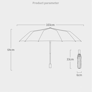 Custom Fully Automatic Open Three-Folding Business Gifts and Close 8 Bone <b>Foldable</b> Business Gift Advertising <b>Umbrella</b> - Product Image 6