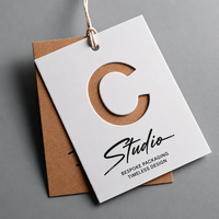 Étiquettes suspendues personnalisées en papier kraft écologique avec cordon en coton gratuit, faible MOQ, étiquettes de prix pour textiles de maison, vin, rideaux