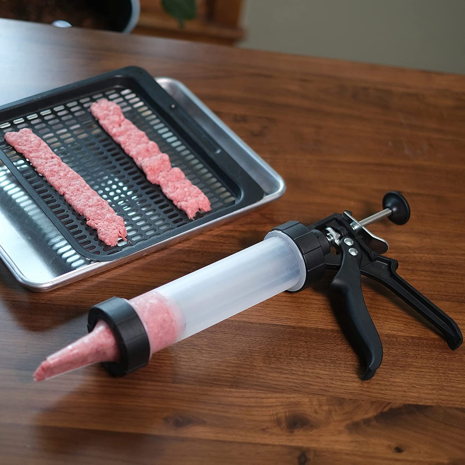 Stainless Steel Sausage Stuffer Tube - Hand Operated Sausage Maker For Homemade Meat