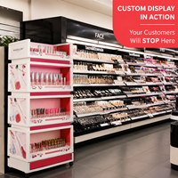 Großhandel Luxuriöser Acryl-Kosmetik-Displayständer Bodenständer Hautpflege-Regal Professioneller Salon K-Beauty Mobiler Verkaufsturm