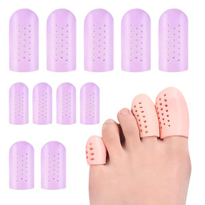 Protector de dedos de los pies, puntera de gel transpirable, fundas de silicona para dedos de los pies con agujeros, proporciona alivio de las uñas perdidas o encarnadas - Product Image 3