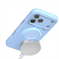 Coque magnétique Soft-Tech en silicone liquide avec protection contre les chutes et protection de l'appareil photo pour iPhone 17 Air 17 Pro Max 16 Pro Max