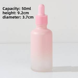 Flacon compte-gouttes vide dégradé rose pour huiles essentielles 5ml-100ml, emballage cosmétique en verre pour sérum de soin, volume 10ml - Product Image 5