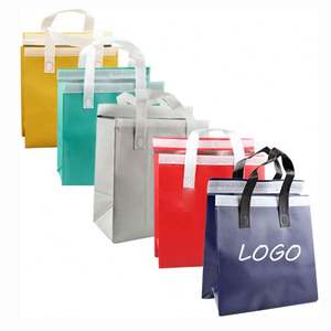 Customized Laminated Solid Color Non-Woven Insulation Bag Portable Thermal Lunch Cooler Bag Eco Custom Cooler Mini Bag - Product Image 1