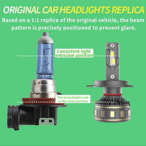 Ampoule de phare LED H4 pour voiture, meilleur rapport qualité-prix, ventilateur haute vitesse P1F, 130W, 11000Lm, 6500K, 12-24V, pour la restauration de voitures classiques - Product Image 5