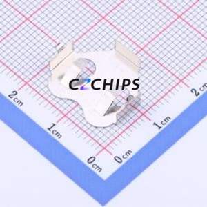 MY-1632-01 Button & Strip Battery Connector Through hole Component (THT) Connector Battery Clip CR1620 Phosphor Bronze Nickel - Product Image 2