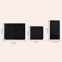 2 pièces en gros pochette cadeau de bijoux à fermeture automatique étanche PU Shrapnel mini pochette de rangement d'accessoires de voyage en cuir