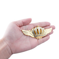 Se Aceptan Emblemas Personalizados, Adhesivo para Coche con Diseño de Corona y Alas de Ángel, Insignia para Toyota, Kia, Camiones, Motocicletas, Accesorios JDM al por Mayor