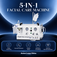 Appareil professionnel 5 en 1 d'hydrodermabrasion, aqua peel, soin du visage, jet d'oxygène, microdermabrasion, équipement de beauté pour salon
